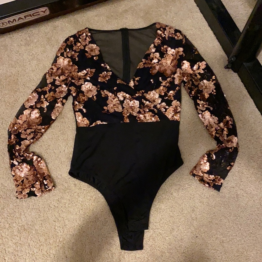 Floral Mesh Body Suit